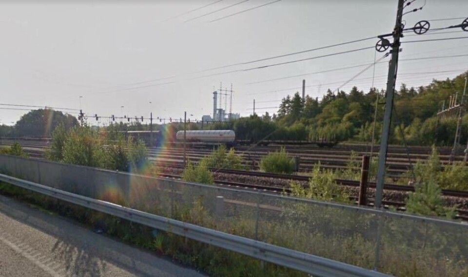 Olyckan inträffade vid järnvägen i höjd med Hammarby. Foto: Google