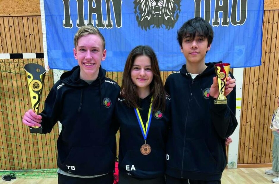 Framgångar. Tintin Bergman, Emma Aukland, Oliver Davidsson från KSA Västerås lyckades med den äran i Helsingborg. Foto: KSA Västerås