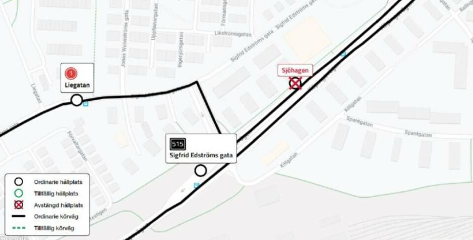 Busshållplats stängs av på grund av asfaltering