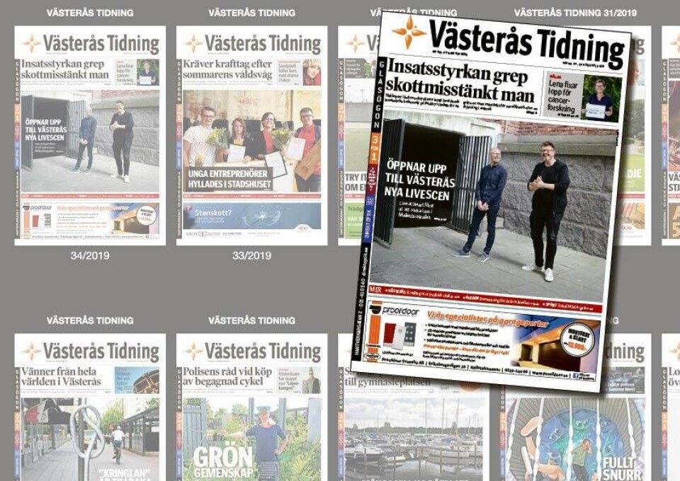 Läs helgens Västerås Tidning som e-tidning