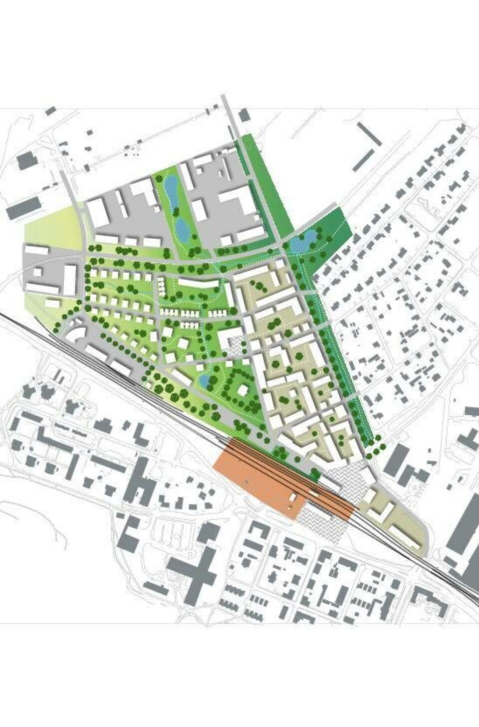 Så här kommer den nya stadsdelen Norrmalm att växa de kommande åren. Foto: Sala kommun