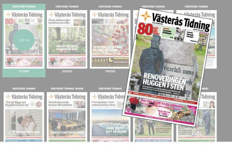 Läs helgens Västerås Tidning som e-tidning