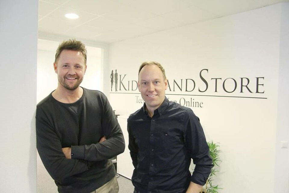 Mikael Arnåsen och Peter Markstedt, grundare och ägare av KidsBrandStore.se Foto: Lasse Blom