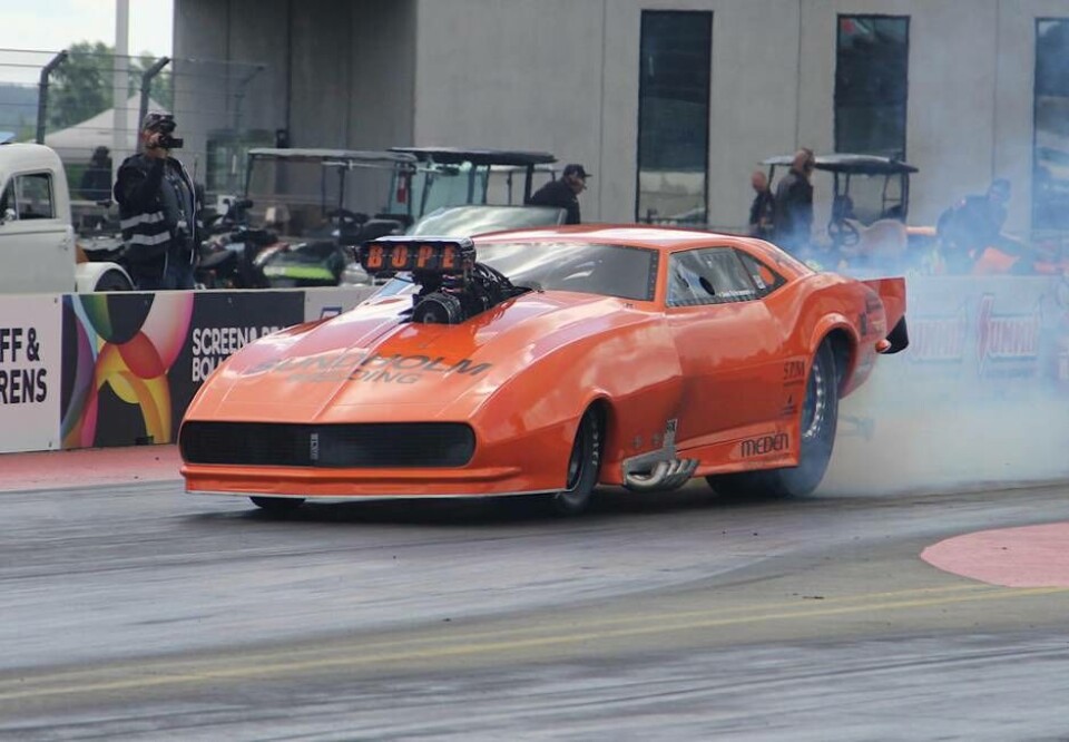 Jan Ericsson från Västerås utökade sin EM-ledning i Pro Modified i sin Camaro. Foto: LCR.nu/Arkiv