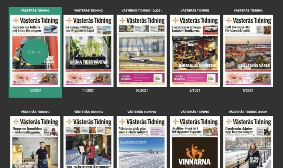 Läs helgens Västerås Tidning som e-tidning