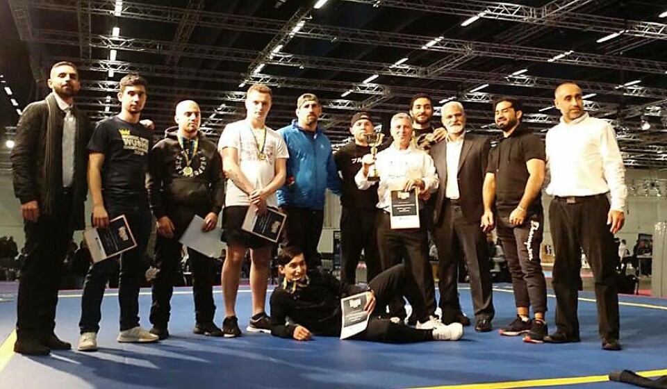 Det framgångsrika gänget från Westerås Tai Nui som firade stora triumfer under stortävlingen Nordic Open Wushu Championship och blev utsedd till bästa klubb. Foto: Privat