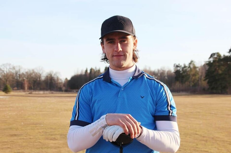 Adam Guedra leder Ecco Tour Virtual Spring Series inför den sista deltävlingen och har chans på ett wild card till en Europatourtävling i maj. Foto: Jonas Bergkvist