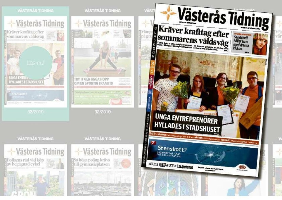 Läs helgens Västerås Tidning som e-tidning