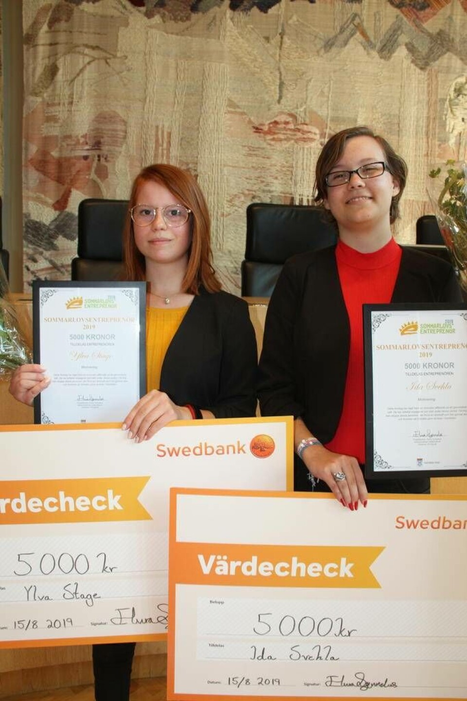 Print sisters 3D tog hem priset som årets sommarlovsenreprenörer. Ylva Stange och Ida Svehla står bakom företaget. Foto: Sofie Tejre