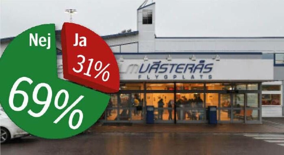 Vara eller inte vara. Under söndagen röstar västeråsarna om flygplatsens framtid. Foto: Mostphotos