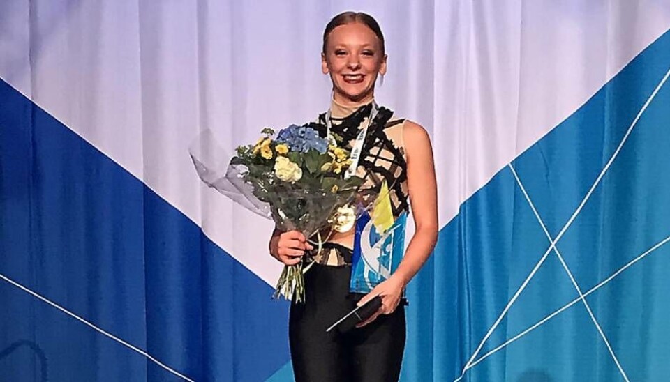 Västerås Danscenters Nora Andersson var en av hela SM-tävlingarnas mest segerrika dansare med hela fyra individuella guldmedaljer. Foto: Västerås Danscenter