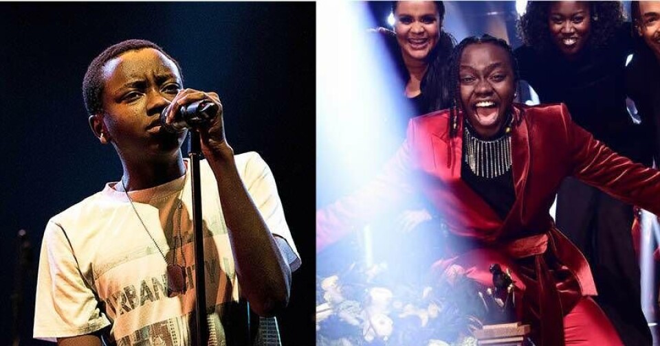 Då och nu. Till vänster: Tusse i Musik Direkt 2017. Till höger: Tusse efter att han vunnit Melodifestivalen 2021. Foto: Anton Carlsson / Stina Stjernkvist/SVT