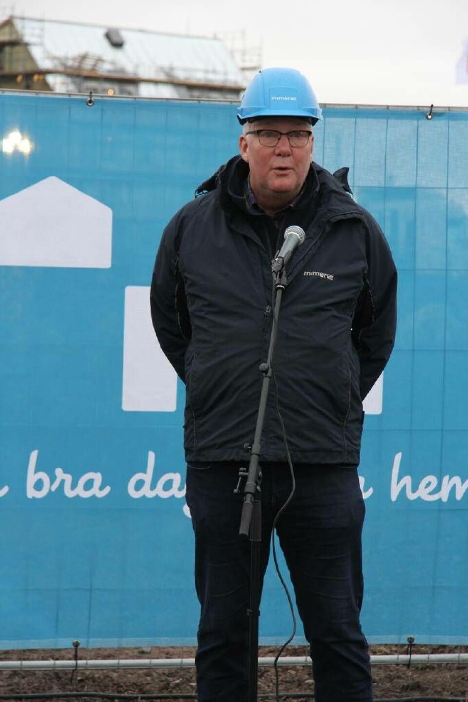 Mimers vd Mikael Källqvist talade. Foto: Helena Andersson