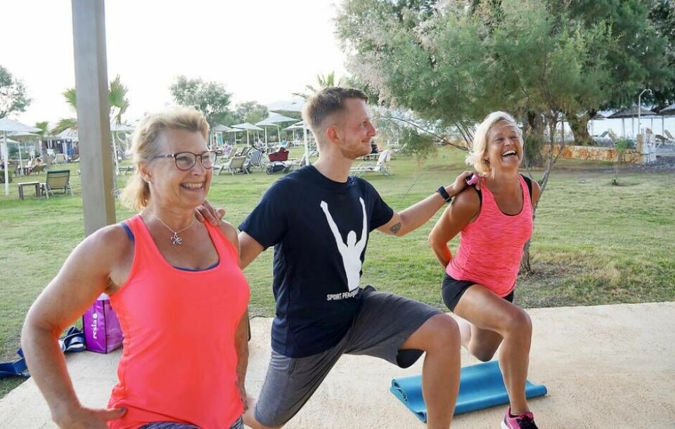 Ledaren Patrick Rapp från Sport performance center tillsammans med två av 2017-års deltagare. Foto: Privat