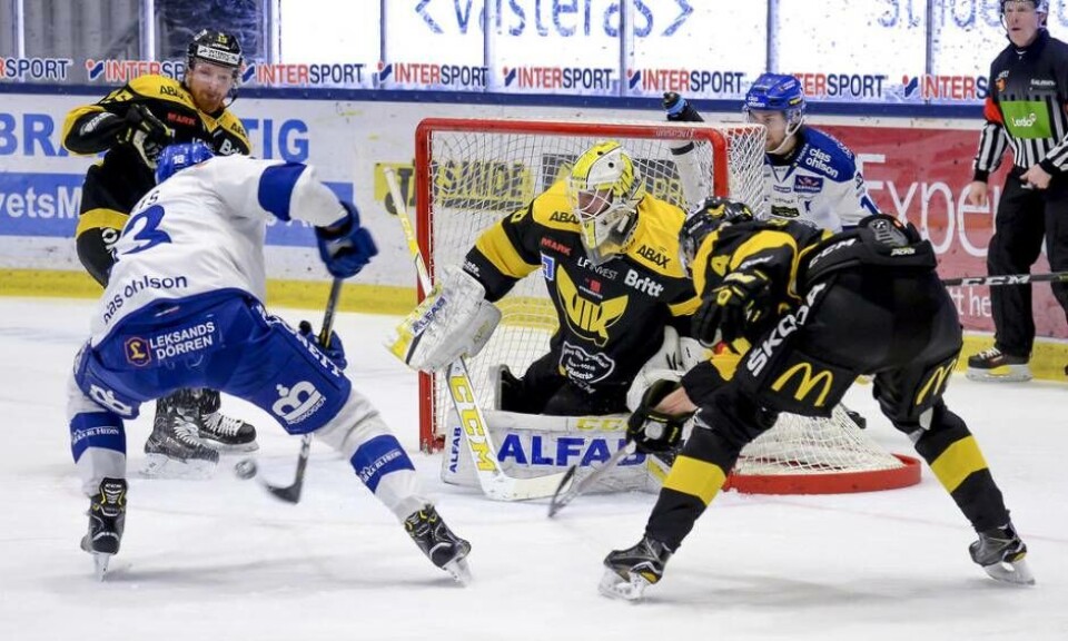 Gulsvart stärker upp med ung talang i kassen under JVM. Foto: STEFAN LINDGREN/Arkiv