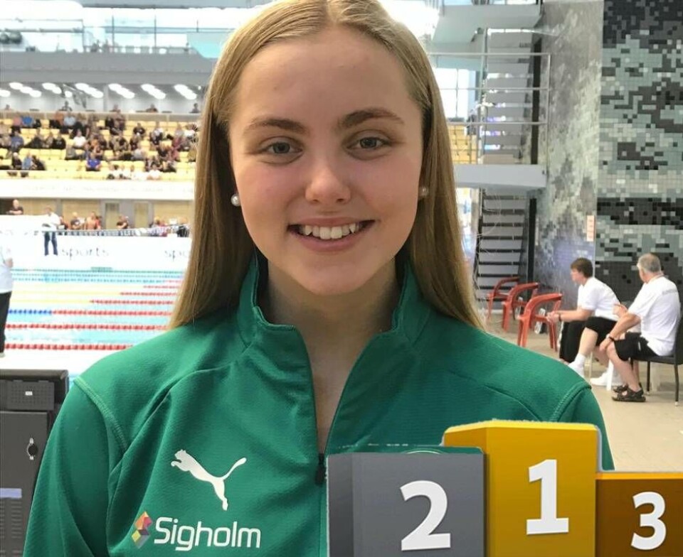 Etta. VSS-simmaren Edith Jernstedt har fått sitt stora genombrott i år. Nu kan hon titulera sig Nordens bästa junior på 400 m medley. Foto: VSS