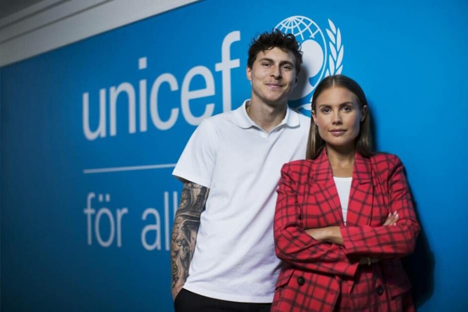 Vigge och Maja är nya Unicef-ambassadörer. Foto: Melker Dahlstrand