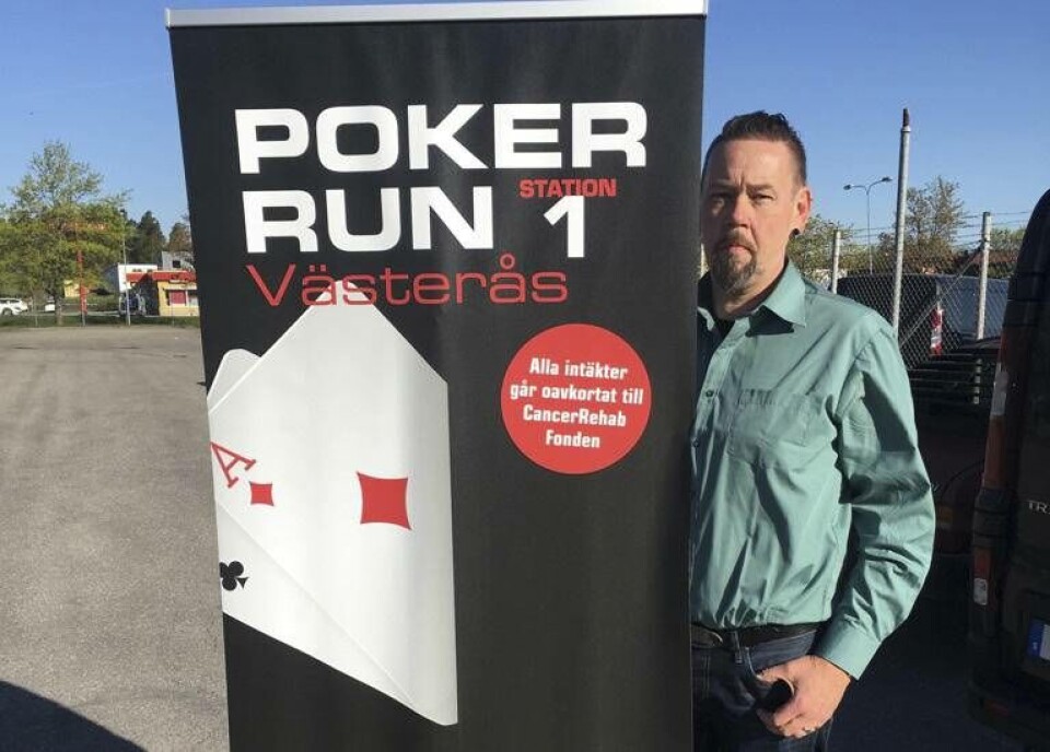 Stefan Göransson är grundaren till Poker Run i Västerås. Foto: Privat×1 / 4Visa bildtextBild 1 av 4
