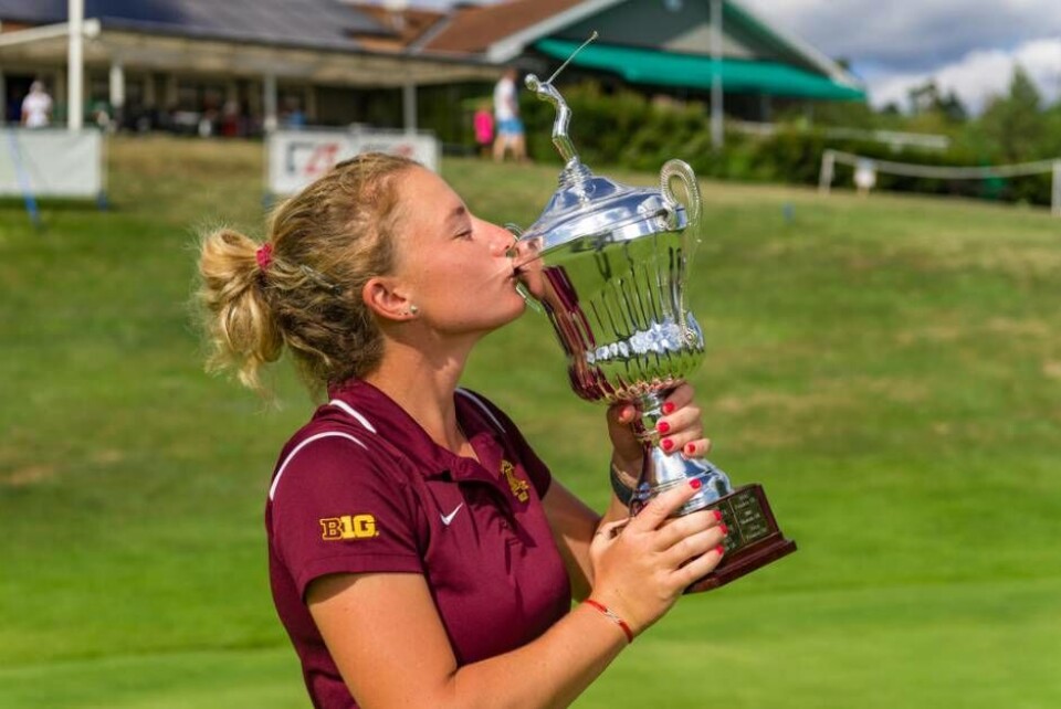 23-åriga fransyskan Emie Peronnin vann premiärupplagan av Anna Nordqvist Västerås Open. Hon finns med även i årets upplaga för att försvara sin titel.. Foto: Oliver Szabo/Frilansfotograferna