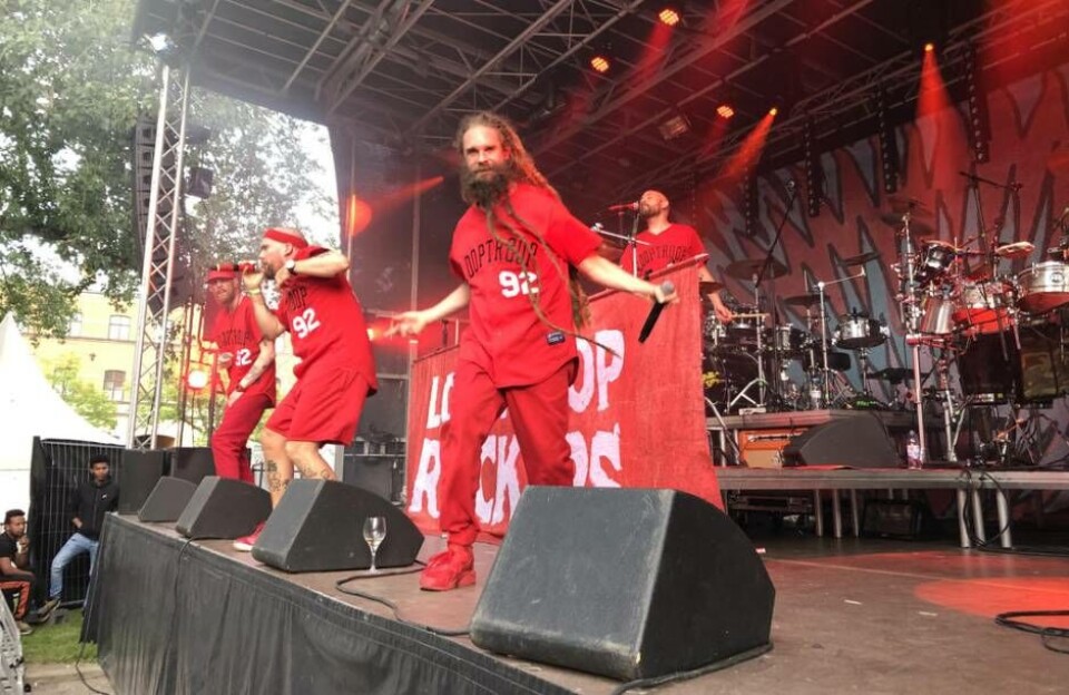 Looptroop Rockers under en spelning i Örebro tidigare i somras. På lördag intar de scenen på Officersmässen vid Hässlö värdshus i hemstaden Västerås. Foto: Jonas Bergkvist