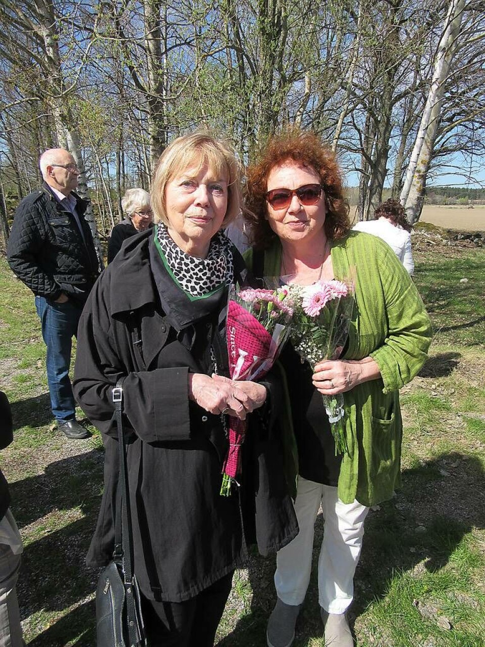 Poeten Tomas Tranströmers änka Monica tillsammans med Maria af Malmborg. Foto: Bengt Wallén