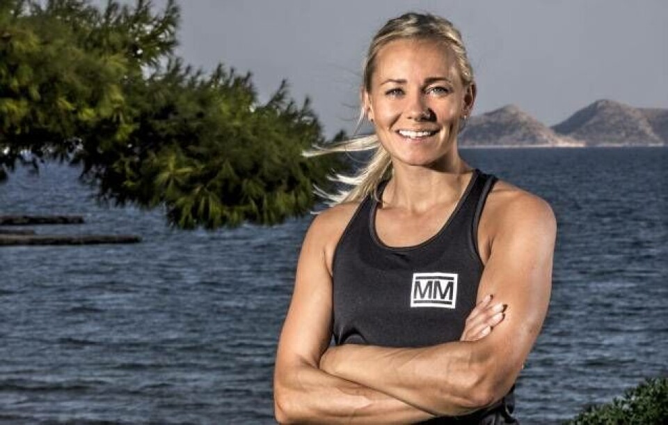 Frida Hansdotter tävlar i Mästarnas mästare i SVT. Foto: SVT