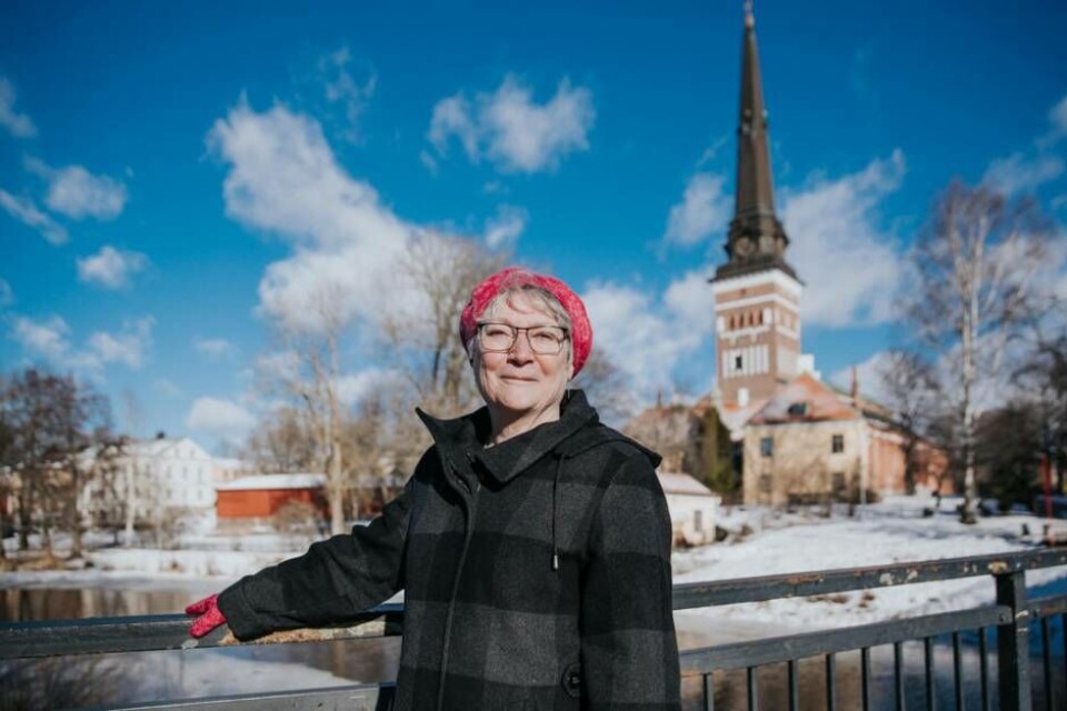 Domprost Susann Senter inviger Domkyrkoplan. Foto: Henrik Mill