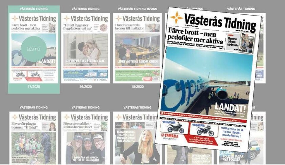 Läs helgens Västerås Tidning som e-tidning
