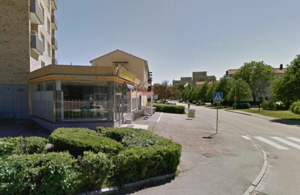 Kiosken på Vitmåragatan blev utsatt för ett rån. Foto: Google street