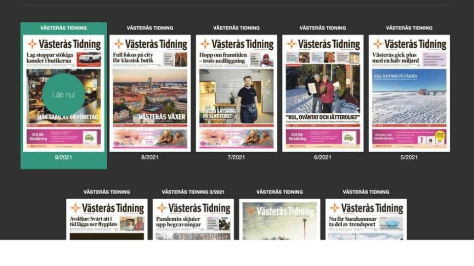 Läs helgens Västerås Tidning som e-tidning