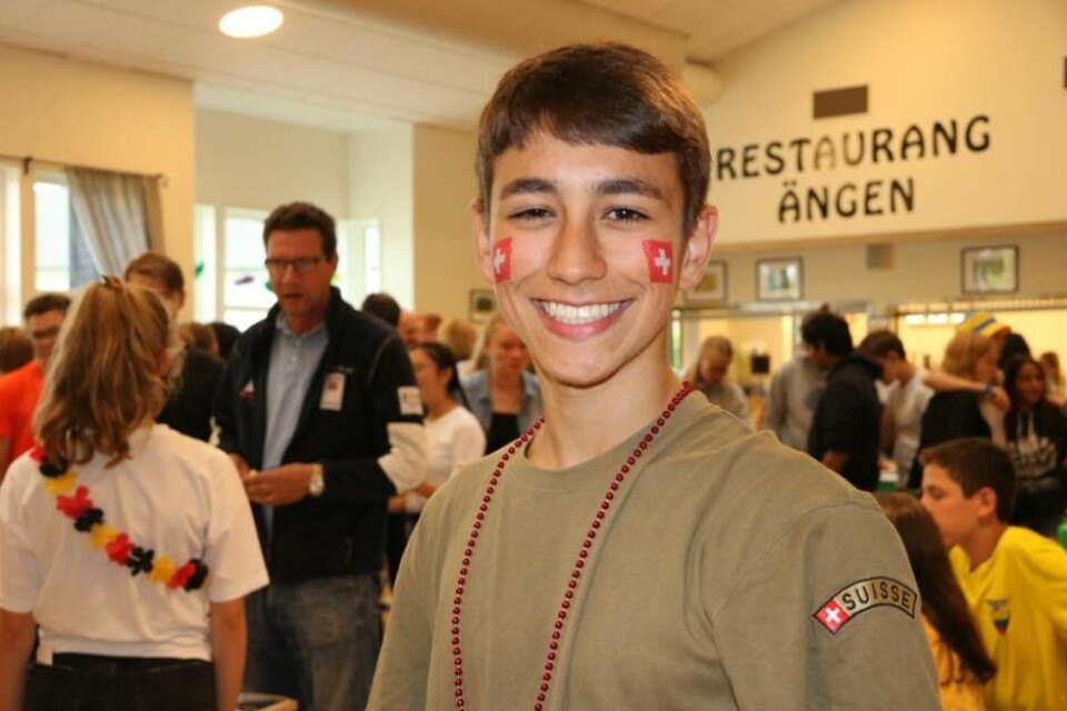 Hugo Whitehead, 14 år, Schweiz, tyckte CISVs koncept var coolt och ville prova att åka på läger. Foto: Helena Andersson