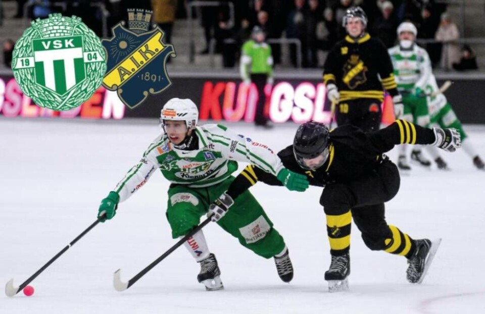 VSK ställs mot guldkandidaten AIK när SM-kvartsfinalspelet inleds ikväll. Grönvitt inleder på bortais. Foto: Stefan Lindgren/Arkiv