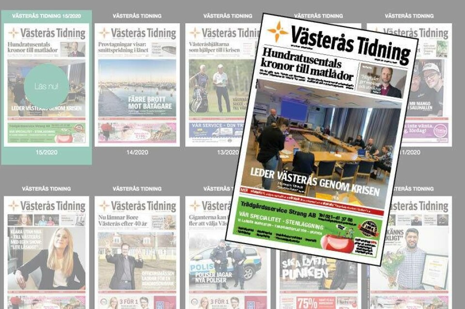 Läs helgens Västerås Tidning som e-tidning