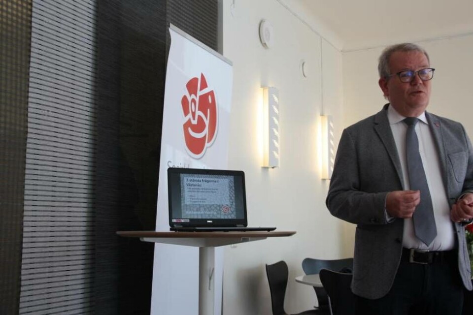 HÅLLER SAMMAN. 'Håll samman Västerås' är Socialdemokraterna i Västerås rubrik på sitt valmanifest för höstens val. Foto: Sofie Tejre