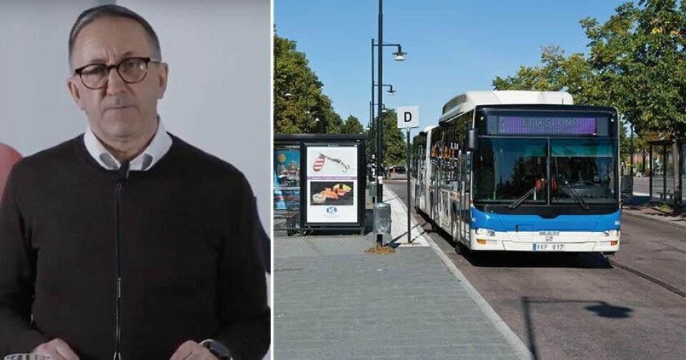 Vid en pressträff under tisdagen informerade Arne Andersson, förvaltningsdirektör vid Kollektivtrafikförvaltningen, om att bussturerna ändras på grund av coronakrisen. Foto: Mostphotos