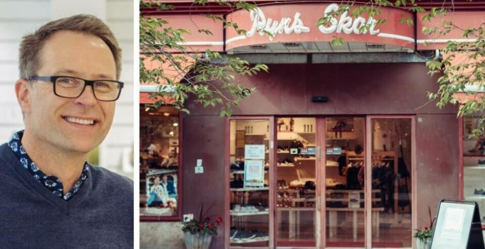 Ägaren Ulf Antman tycker att det är ledsamt att sex anställda tvingas sluta när Ryns skor nu väljer att lämna Erikslund för att satsa helt på sin citybutik. Men ägarna väljer nu att se framåt och utveckla företagets styrkor. Foto: Avig Kazanjian