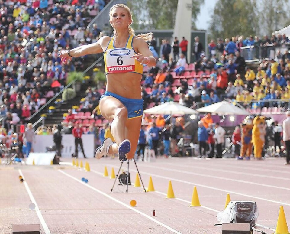 Malin Otterling Marmbrandt har tävlat för Sverige i Finnkampen otaliga gånger, som här i Tammerfors 2016. Foto: Jonas Bergkvist