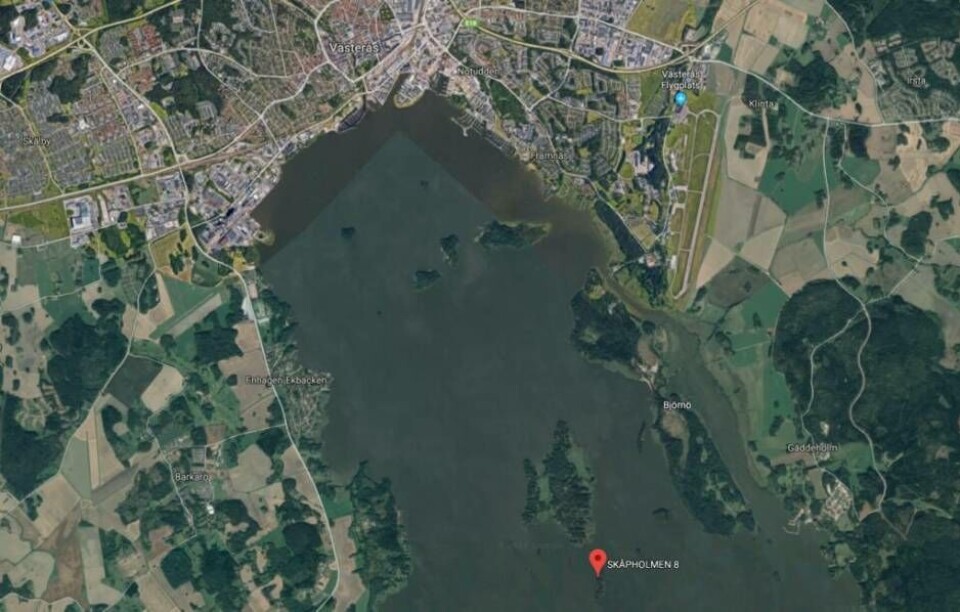 En fastighet på ön Skåpholmen i Mälaren har sålts för 2 320 000 kronor. Foto: Google