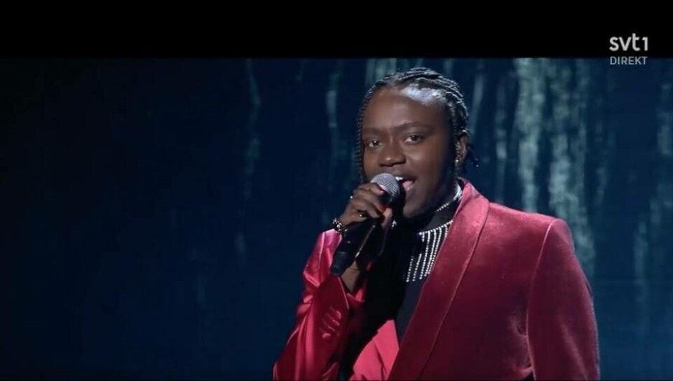 Tusse tog en av två finalplatser efter sitt framträdande i Melodifestivalen. Foto: SVT