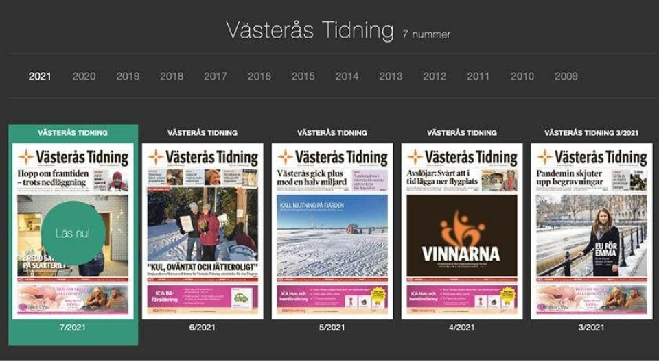 Läs helgens Västerås Tidning som e-tidning