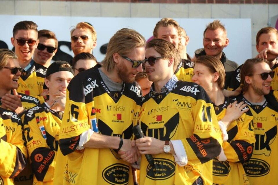 Marcus Dahlbom och Jimme Jansson trivdes i rampljuset. Foto: Jonas Edberg
