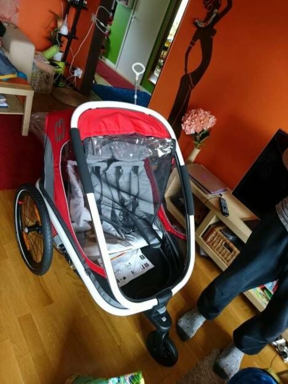 Dominika Kaczor blev bestulen på sin cykelkärra. Foto: Privat