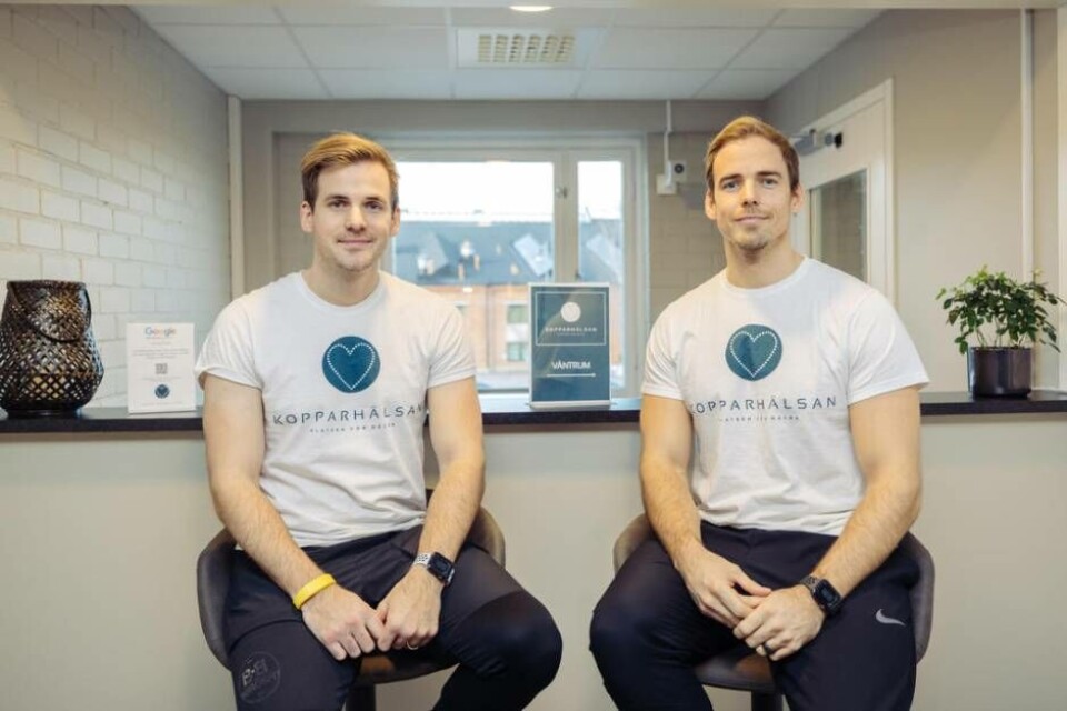 Ägarduo. Bröderna Sebastian och Kristoffer Ericsson driver den nyöppnade Kopparhälsan. Foto: avigphoto.se Ägarduo. Bröderna Sebastian och Kristoffer Ericsson driver den nyöppnade Kopparhälsan. Foto: avigphoto.se