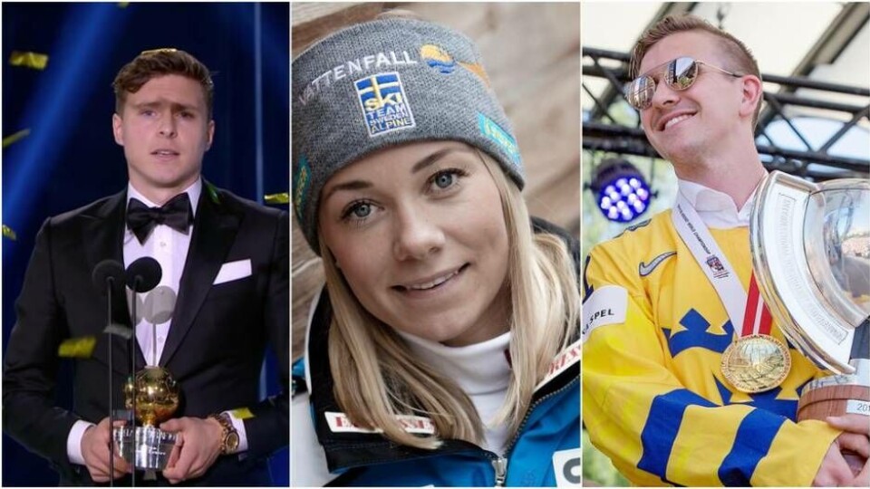 Victor Nilsson Lindelöf, Frida Hansdotter och Mikael Backlund. Foto: TV4/Arkiv/Mostphotos