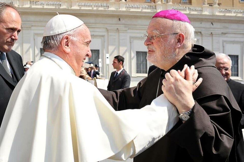 Första mötet. Den 14 juni möttes påve Franciskus och biskop Anders för första gången efter att påven utsåg biskopen till kardinal. Foto: L'Osservatore Romano