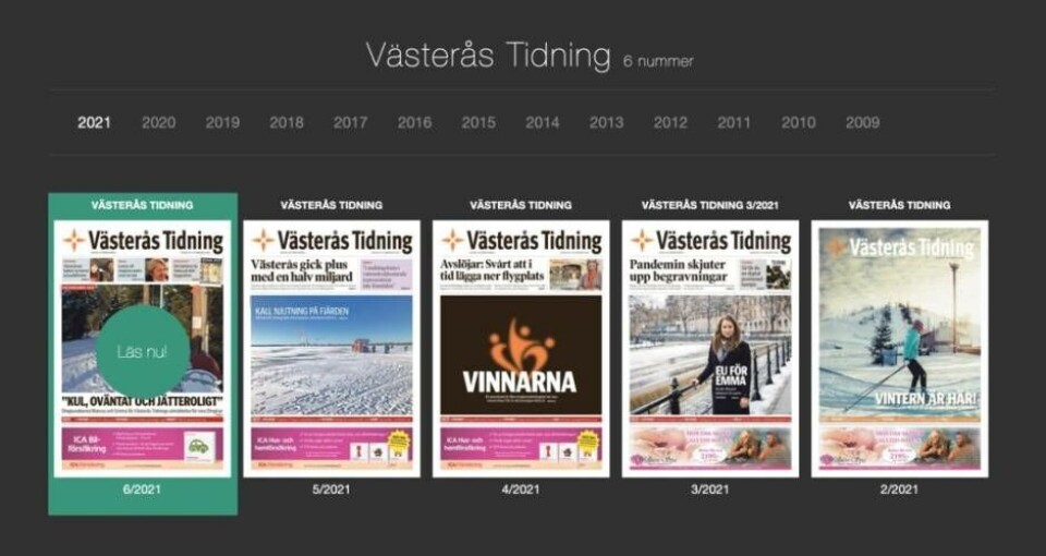 Läs helgens Västerås Tidning som e-tidning