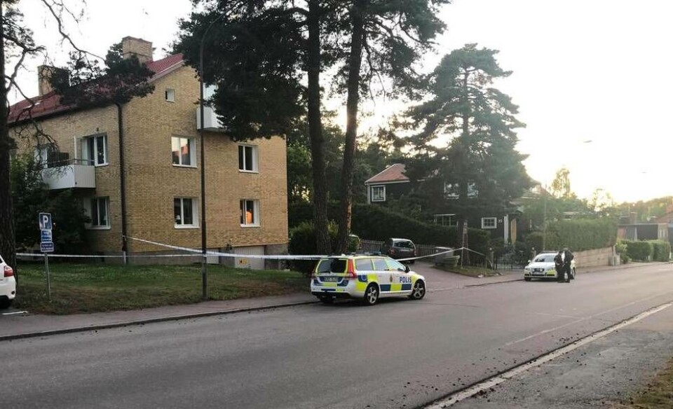 Mord- alternativt dråpförsök i centrala Västerås. Foto: Jonas Edberg