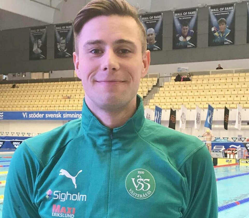 Gustaf Dahlman imponerade så stort i SM-bassängen att det tog honom ända till Kina och kortbane-VM i december. Foto: Privat
