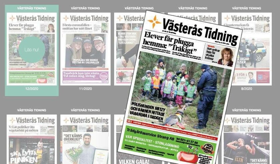 Läs helgens Västerås Tidning som e-tidning