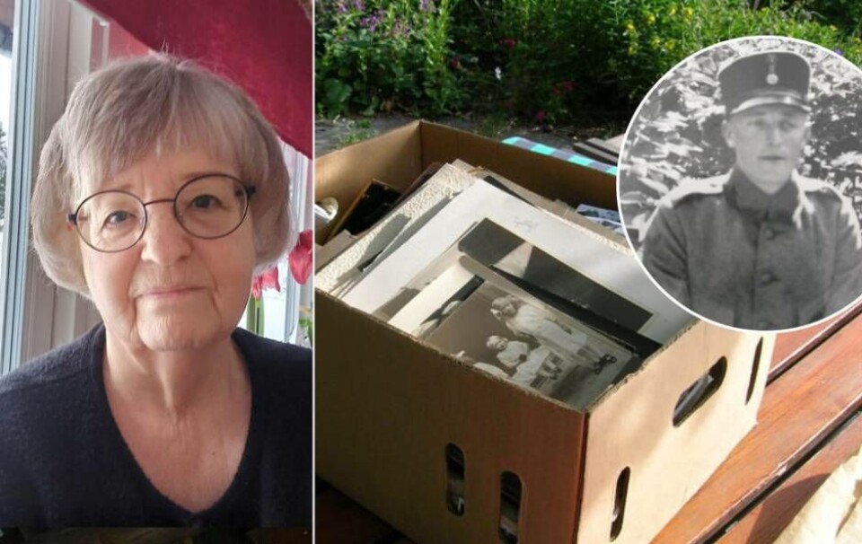 Monika Wilander har släktforskat av och an i över femtio år. Den lilla bilden visar en bild på Monikas pappa Erik, född 1915, när han låg i militärtjänst i mitten på 30-talet.